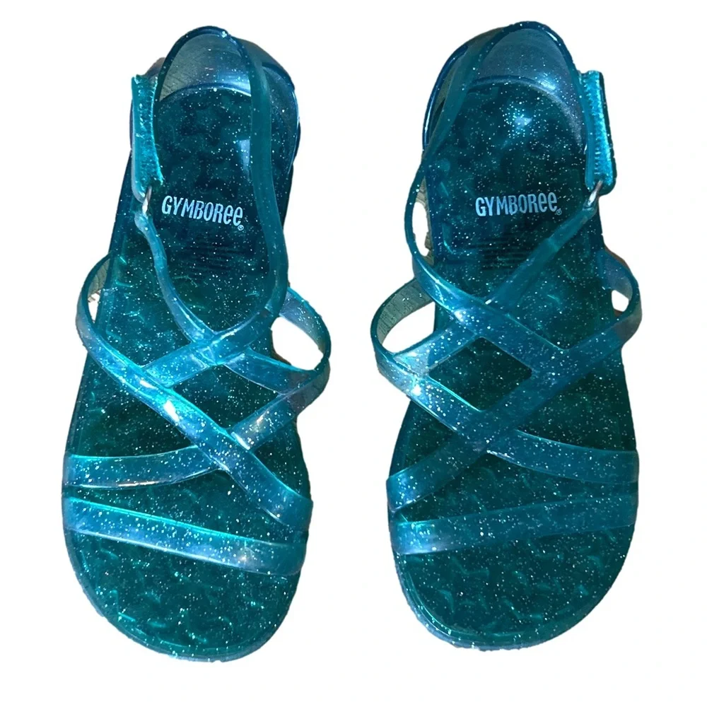 Gymboree Glittery Green Jelly Sandals for Kids